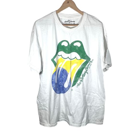 The Rolling Stones Brazil Tongue Men’s T Shirt Size XL - Picture 1 of 5